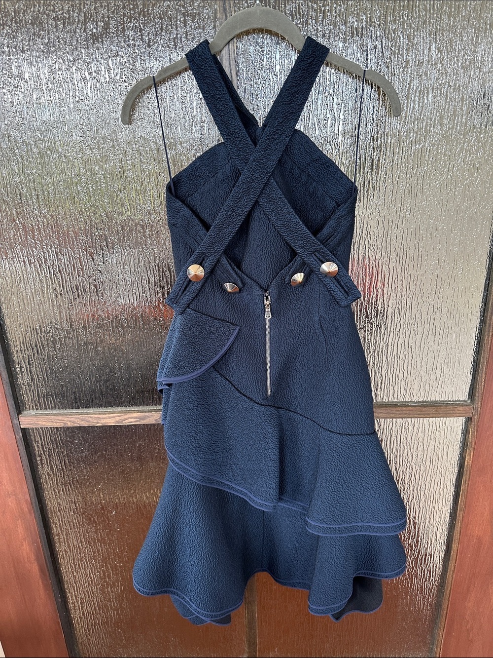 Antonio Berardi Navy Halter Asymmetrical Dress size 38 or US 2. - Picture 10 of 13